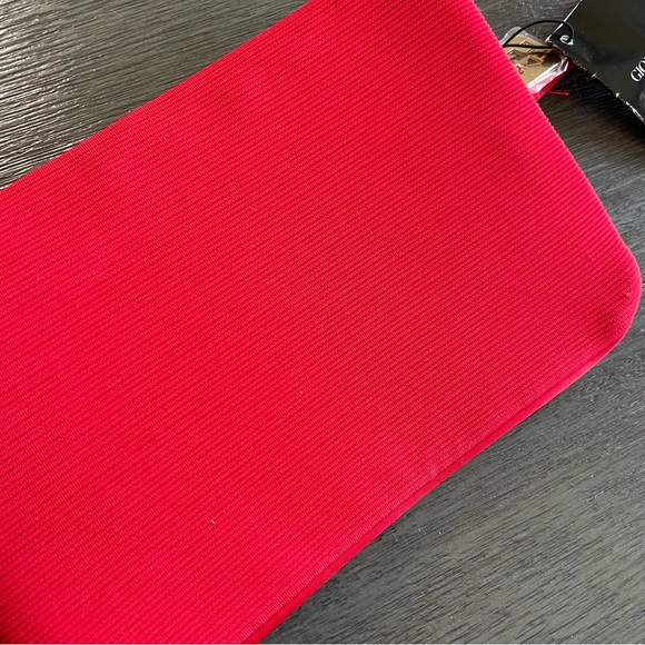 NWT Giorgio Armani Bright Red Fold Over Beauty Purse Wallet - Picture 5 of 10